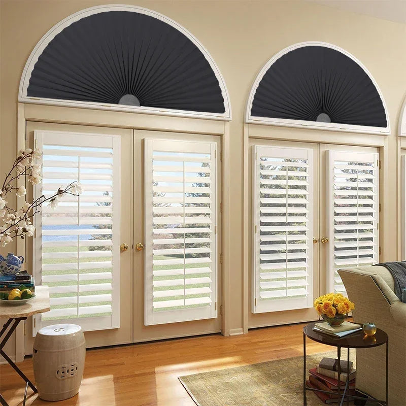 Self-Adhesive Pleated Blinds | Half Blackout Window Shades
