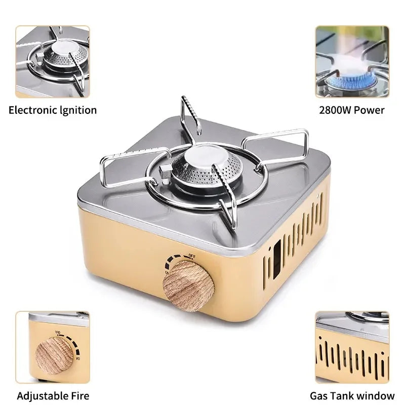 PACOONE 2800W Portable Butane Camping Stove | Outdoor Gas Burner