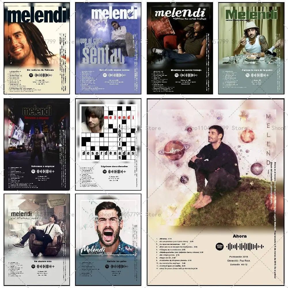 Melendi Singer Wall Poster – Self-Adhesive Waterproof Art Sticker
