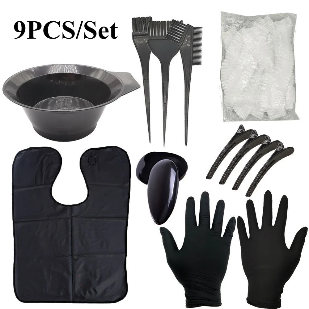 Home Hair Dye Kit – Brushes, Bowls, Cape & Clips Set