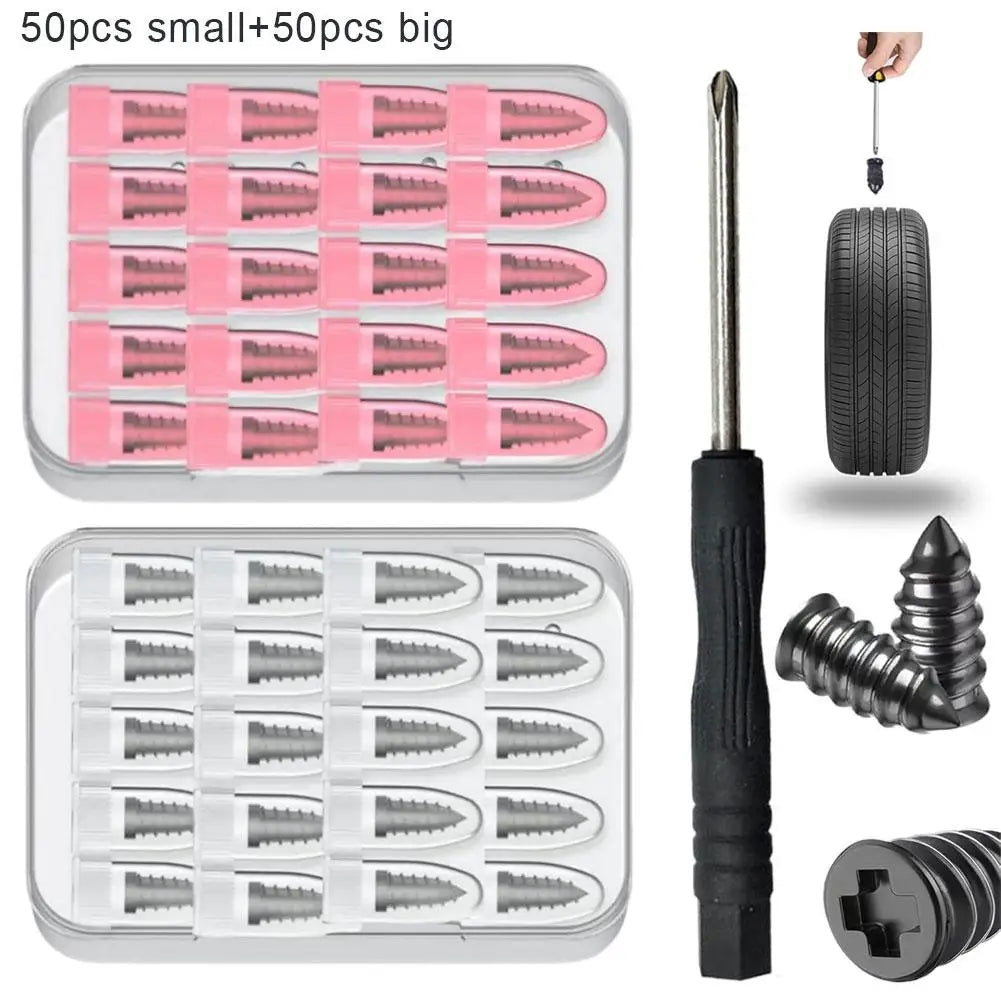 Vacuum Tire Puncture Repair Screwdriver Storage Box Self-service Plug