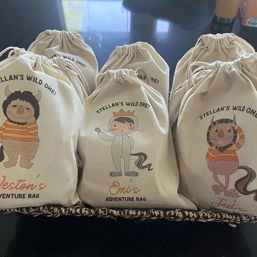 Custom Wild Monster Favor Bags | Wild Rumpus Birthday Party