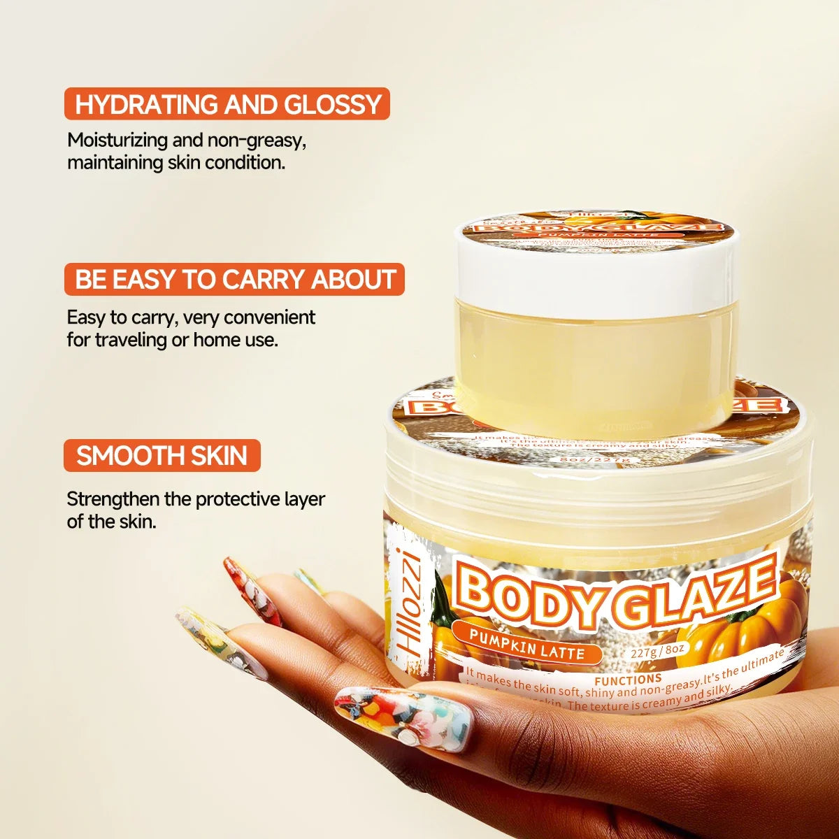 Pumpkin Body Glaze Cream – Moisturize & Even Skin Tone 8oz