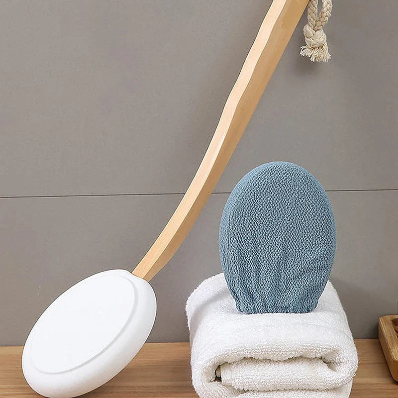 Long Handle Lotion Applicator & Body Brush – Back & Skin