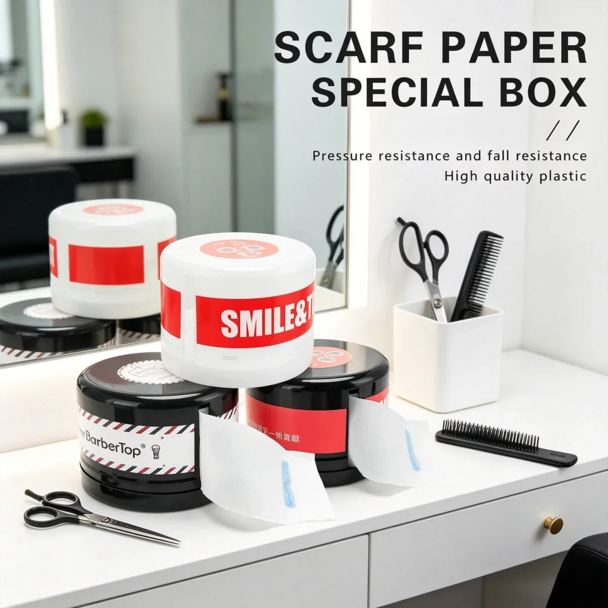 Barber Neck Strip Dispenser Box | Salon Tissue Holder