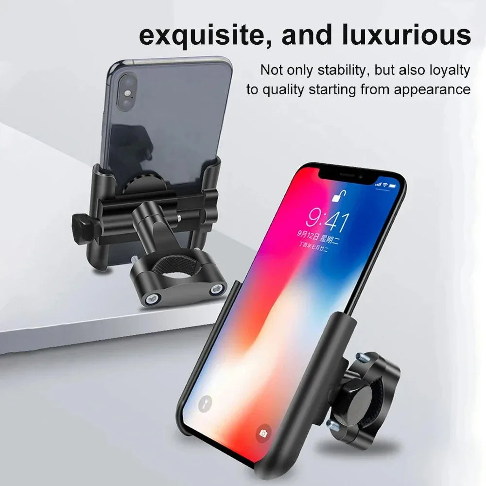 Aluminum Alloy Motorcycle Bike Phone Holder Handlebar Mount