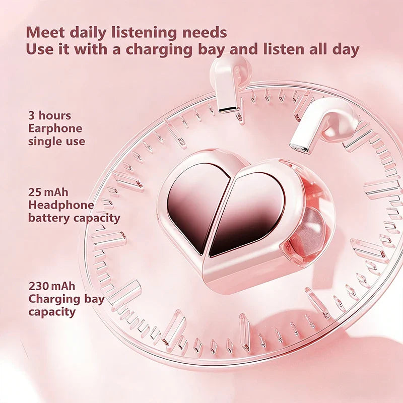 K520 Heart-Shaped Foldable Wireless Bluetooth Headphones