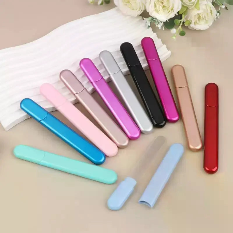 Crystal Glass Nail File with Case | Nano Buffer for All Nails