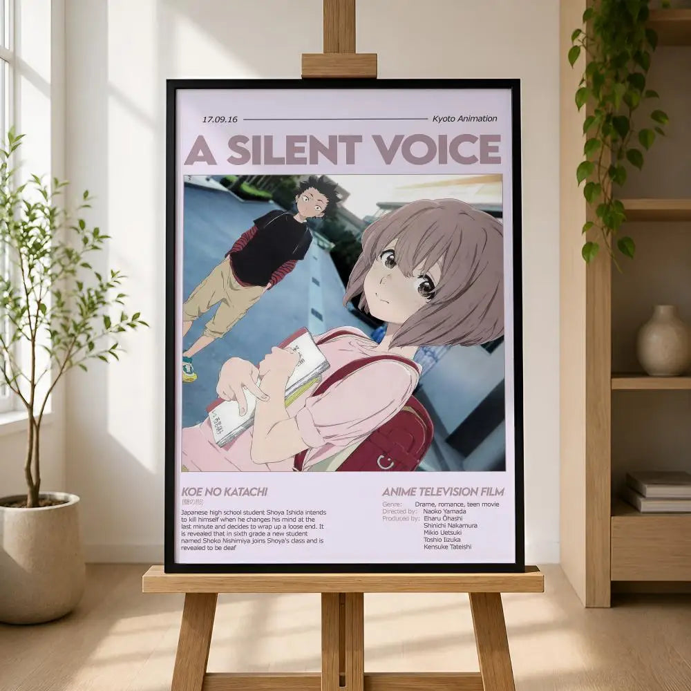 Silent Voice Anime Poster – Waterproof Peel-and-Stick PVC Wall Art