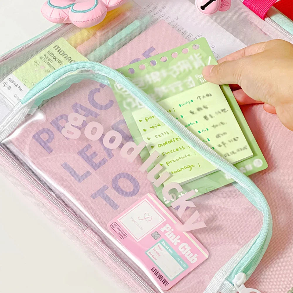 Horizontal Subject Classification Bag Student Hand-held Multi-layer
