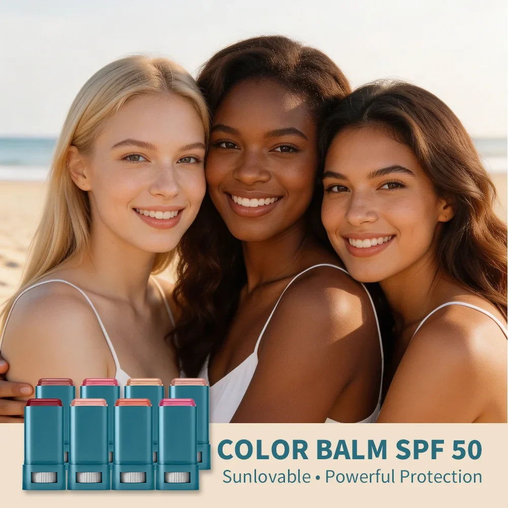 Color Balm SPF 50 Lip & Cheek Tint – 8 Shades Buildable Blush