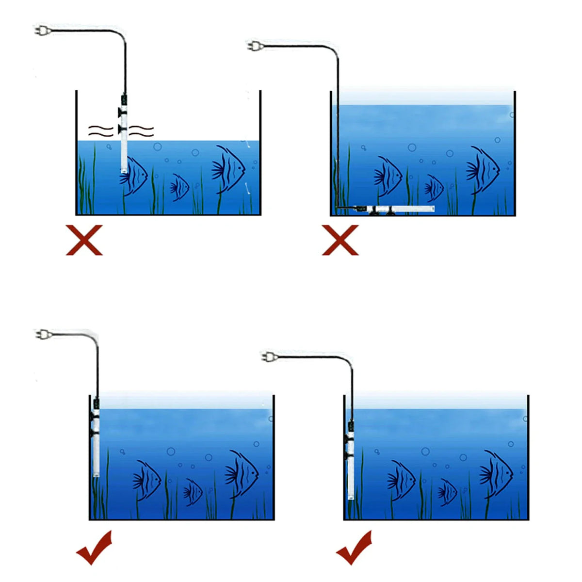 Submersible Aquarium Heater 50W/300W | Fish Tank Heating Rod