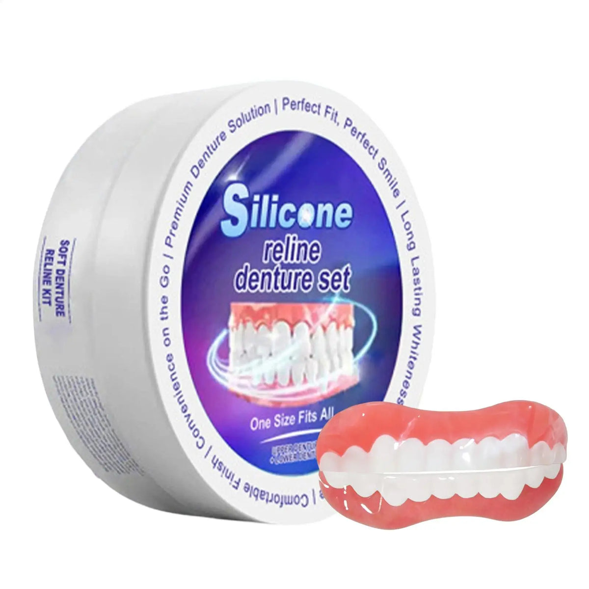 Silicone Denture Reliner Kit – Custom Fit Upper & Lower Braces