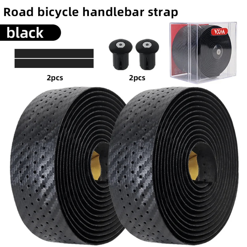 Road Bike Handlebar Tape – Carbon PU Non-Slip Drop Bar Wrap