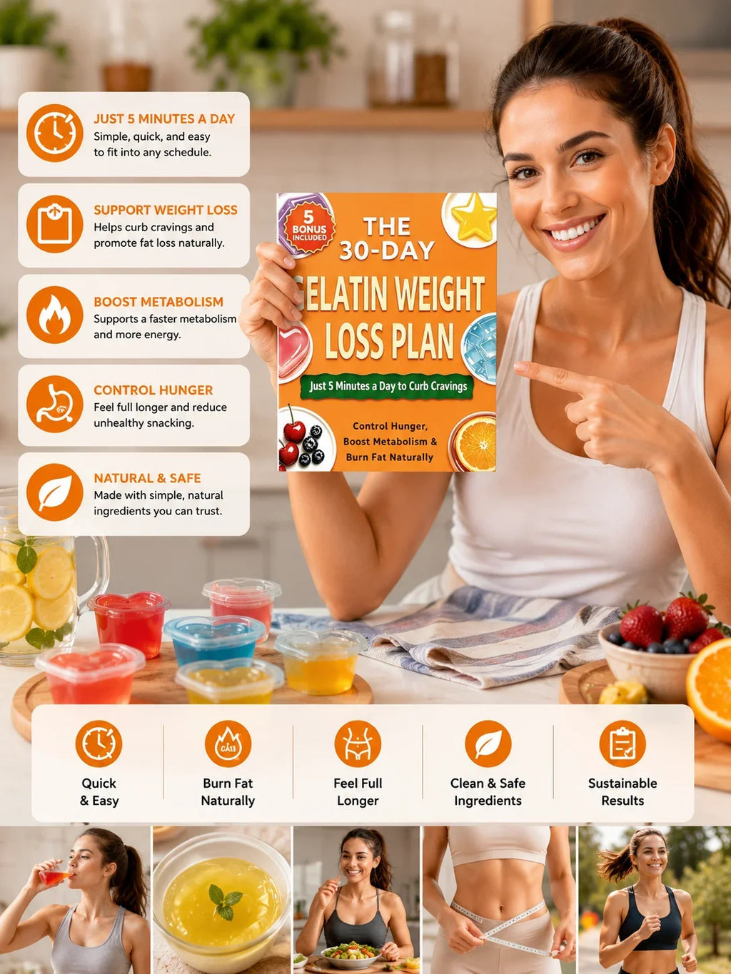 30-Day Gelatin Weight Management Plan Book Easy Daily Body-contouring