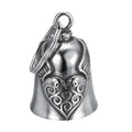 Motorcycle Bell Fashion Lucky Pendant Heart Wing Men Punk Rock