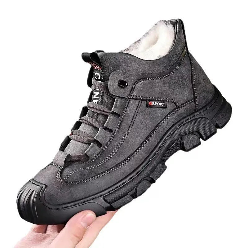Men's Winter Snow Boots – Warm Cotton Anti-Slip Ankle Boot
