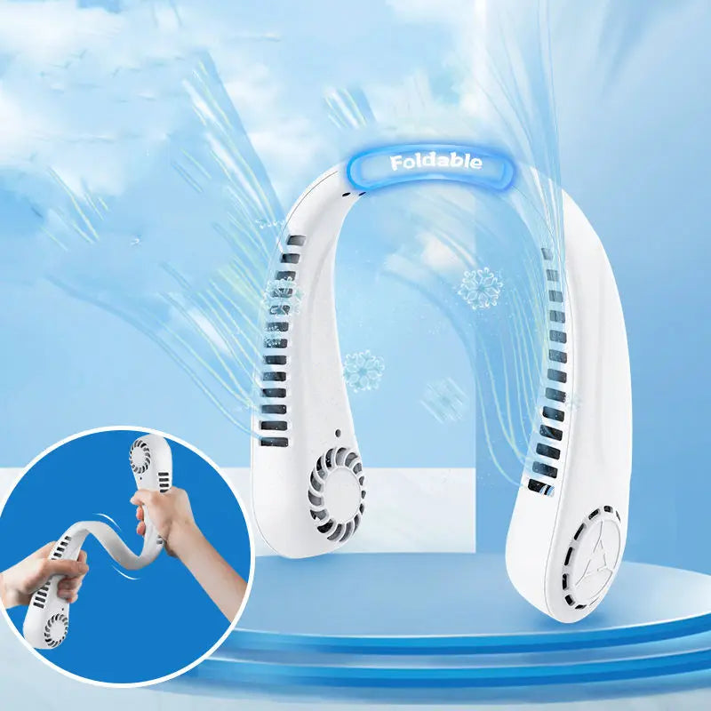 5-Speed Bladeless Neck Fan | USB Rechargeable Wearable Cooler