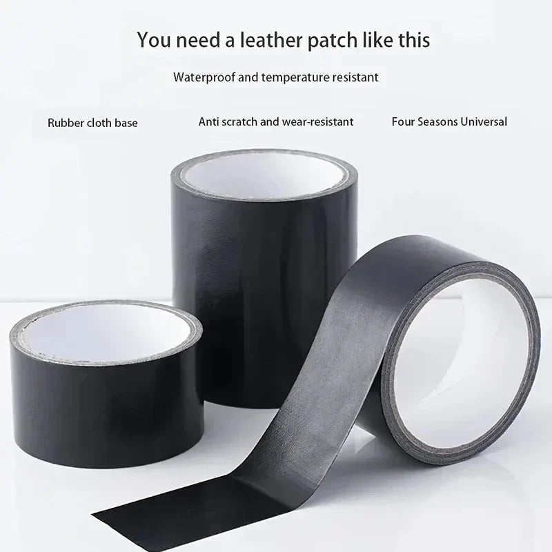 Black Cloth Leather Repair Tape – Waterproof & Wear-Resistant