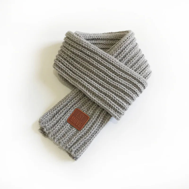 Kids Scarf Boys Girls Baby Winter Warm Knit Shawl Scarves Children
