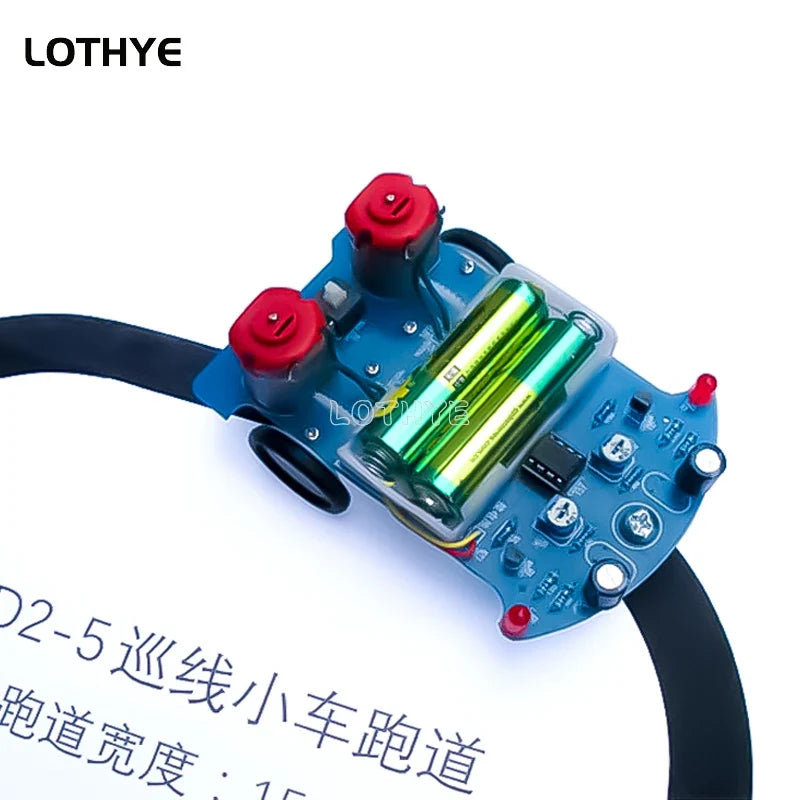 LOTHYE D2-5 DIY Line Tracking Smart Robot Car Kit for STEM
