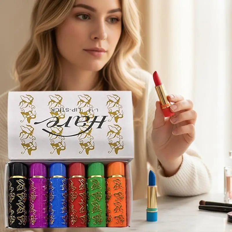 Eelhoe 6-Color Mood-Changing Matte Lipstick Set – Moisturizing
