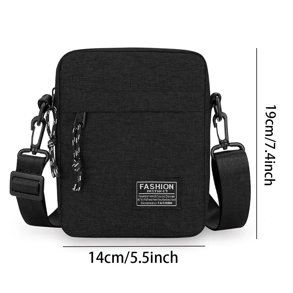 Unisex Oxford Crossbody Satchel – Small Square Shoulder Bag