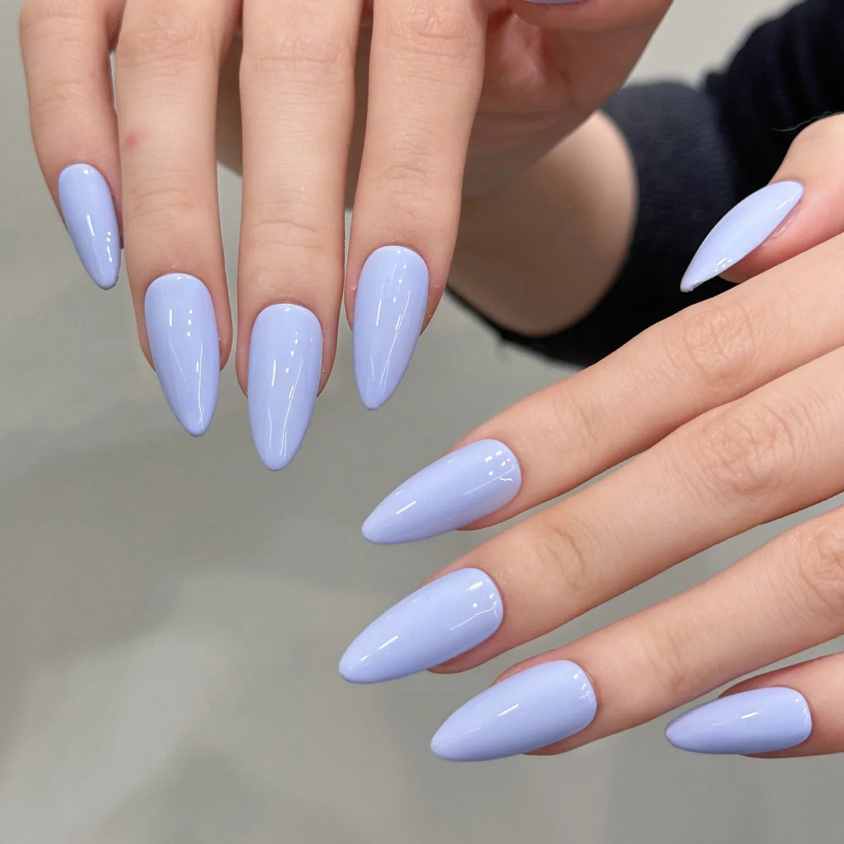 YADORNOS Light Purple Press On Nails Almond 10pcs Set