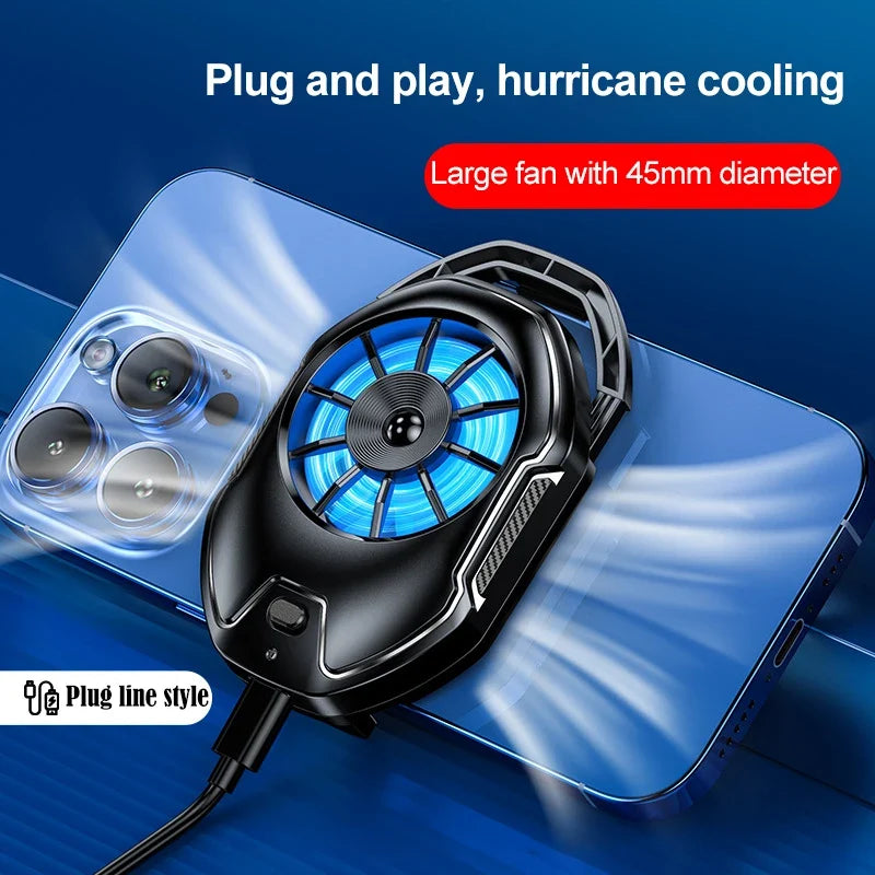 Cooler Cell Phone Fan Gaming Mobile Rechargeable Portable Cooling