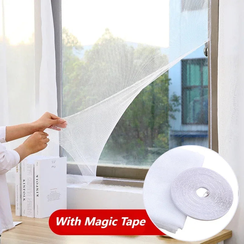 Magnetic Mosquito Net Window Screen | Hook & Loop Insect Mesh