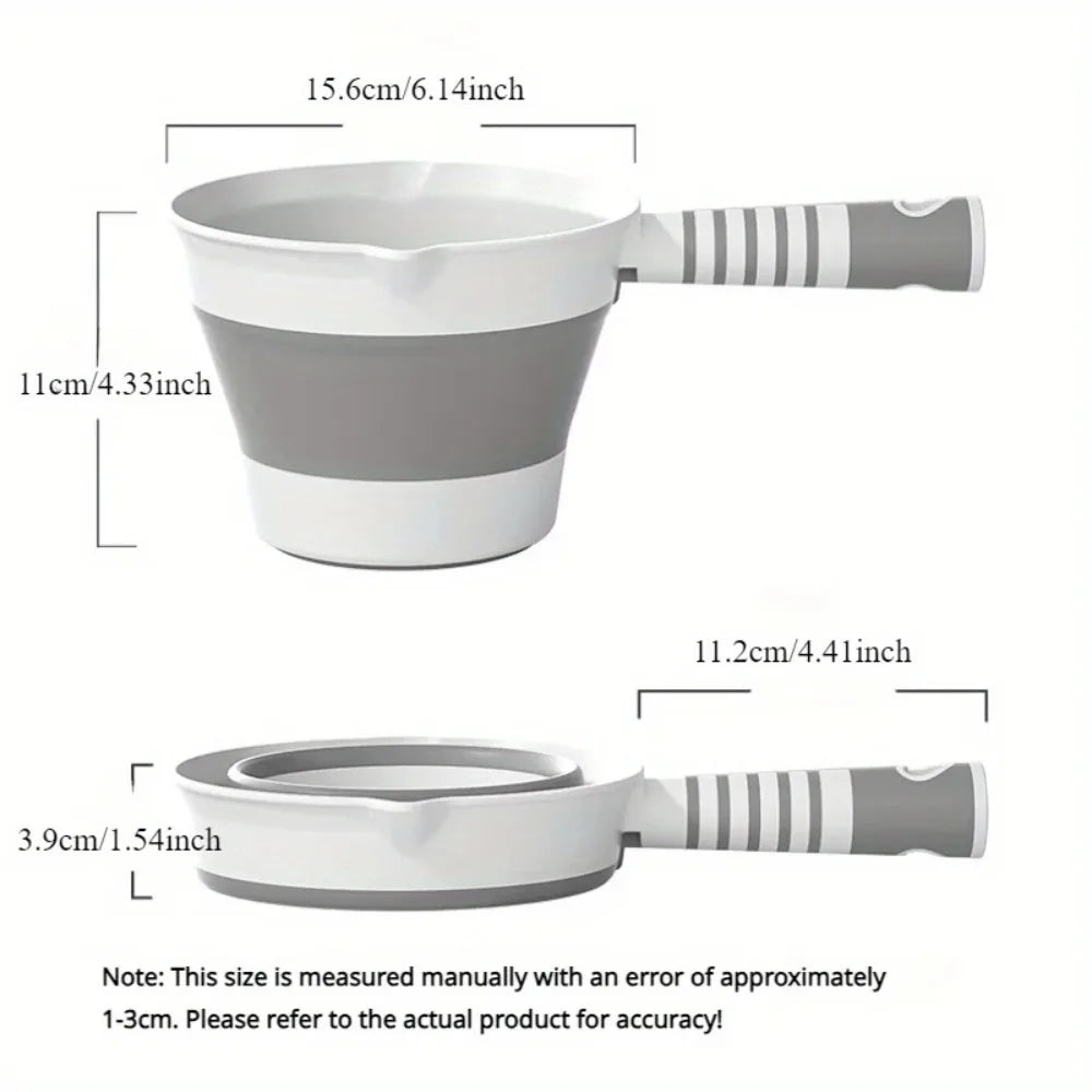 Foldable Collapsible Bucket & Water Scoop – 1–3L Portable