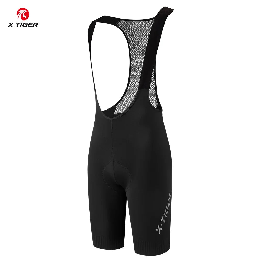 X-TIGER Men's Cycling Bib Shorts – 120 Density Pro Chamois Pad