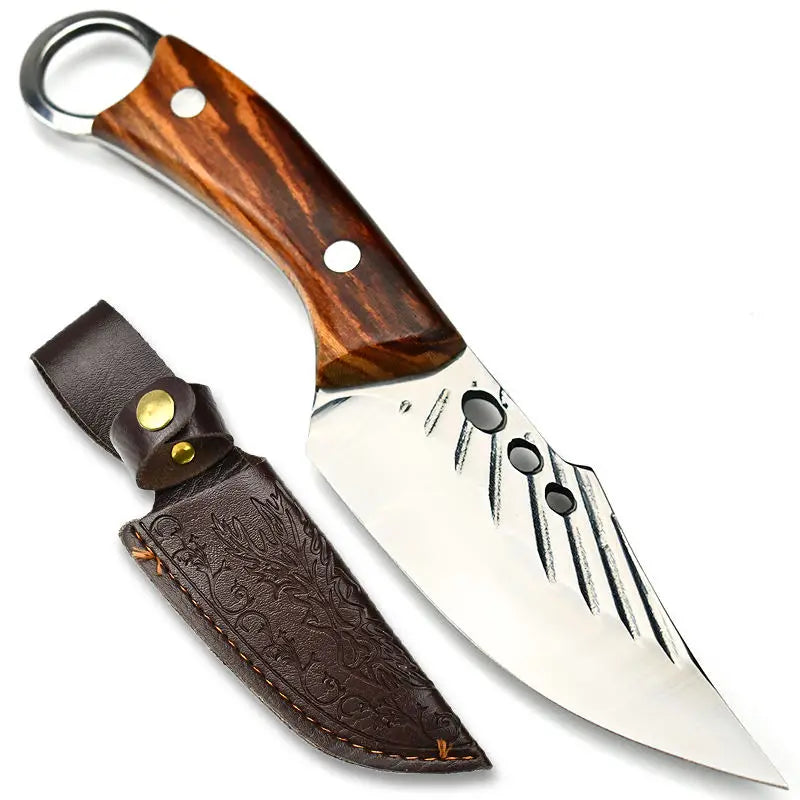 Hand-Forged Ring Knife – Stainless Steel Meat Cleaver