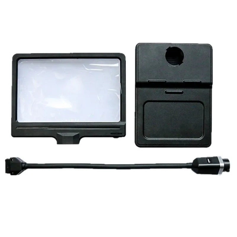 Fresnel Desktop Magnifier with Phone Holder & Charging