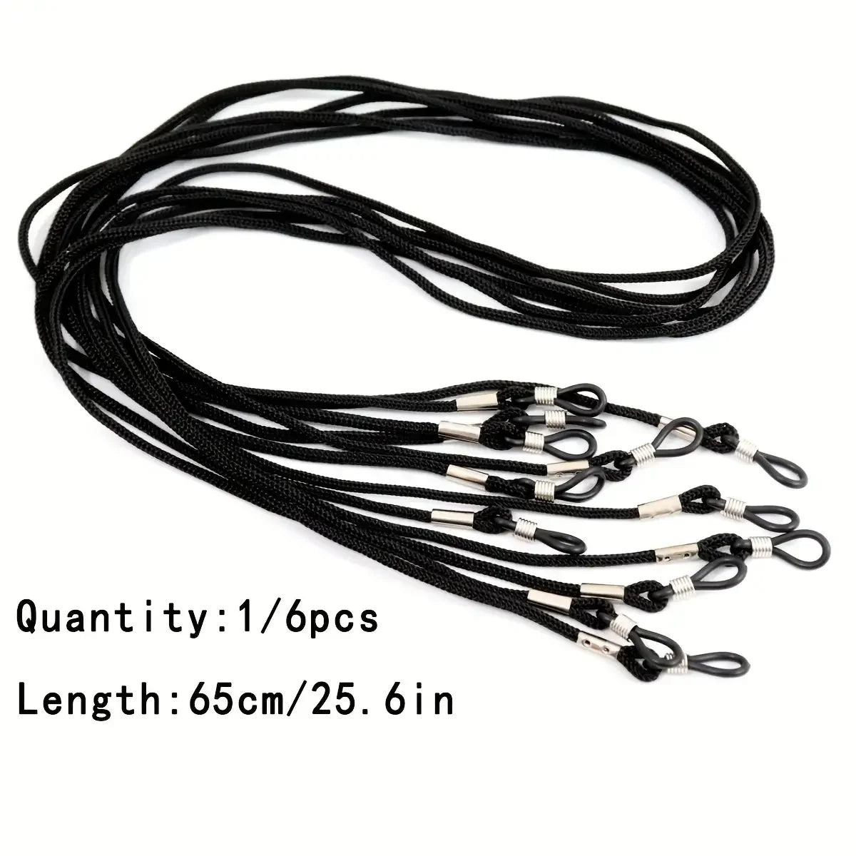 6-Pack Anti-Slip Glasses Strap – Elastic Sports Sunglasses Cord & Lanyard
