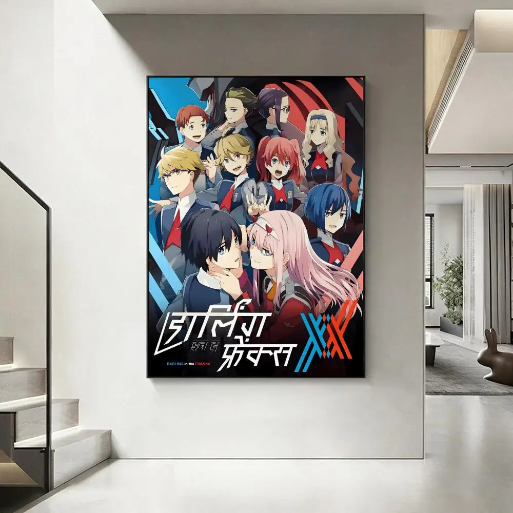Darling in the Franxx Anime Poster HD Waterproof Wall Art