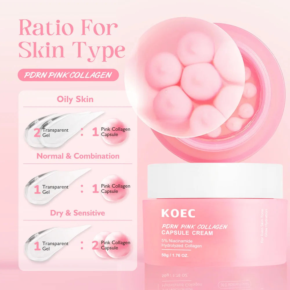 KOEC PDRN Pink Collagen Capsule Cream 50g | Niacinamide