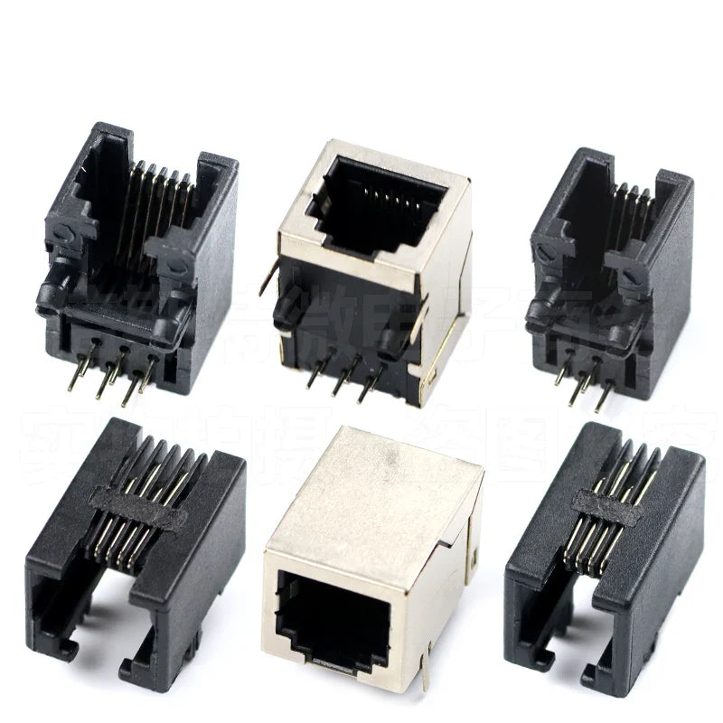 RJ11 Telephone Socket Curved Pin 95001 4P4C 6P6C 6P4C 8P8C Female