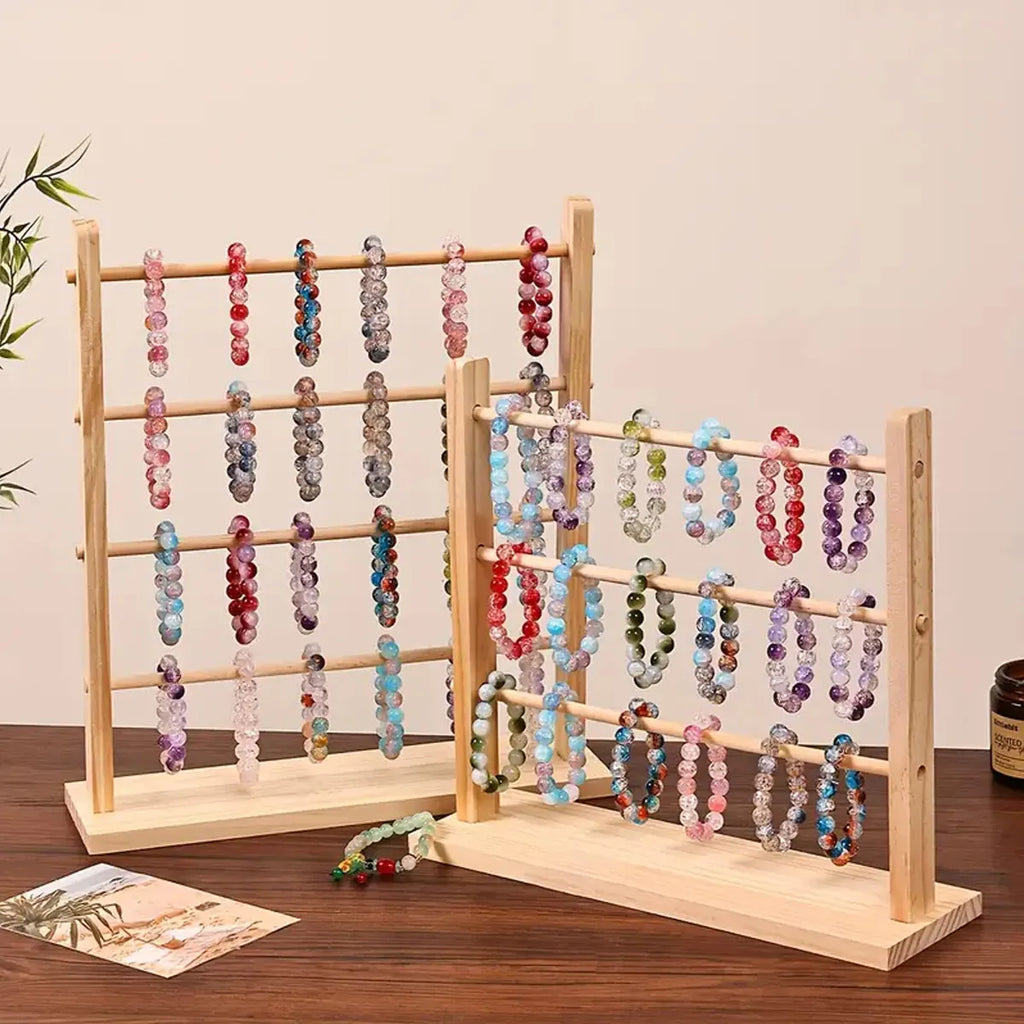 Jewelry Storage Rack Suitable Storing Bracelets Wooden Display Stands