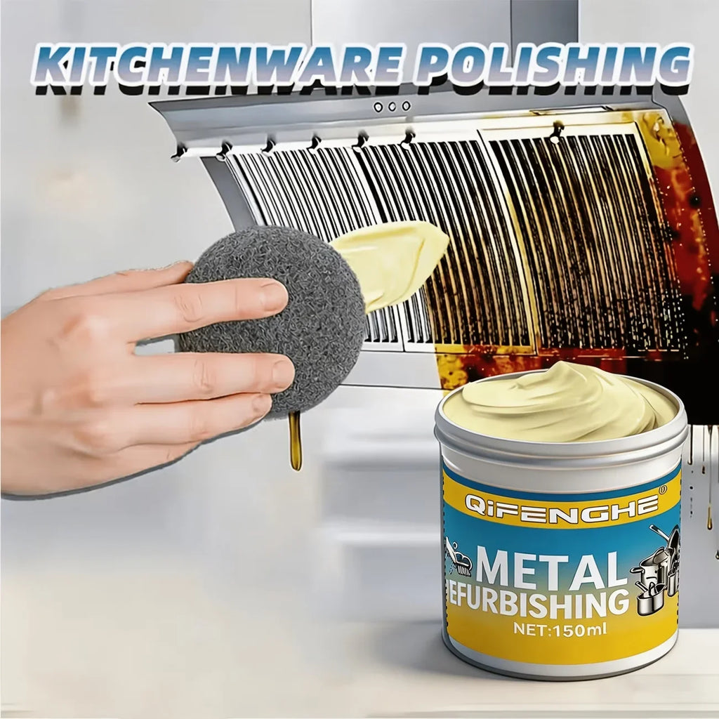 150ml Metal Polish Paste – Rust Remover for Steel, Cars & Kitchen