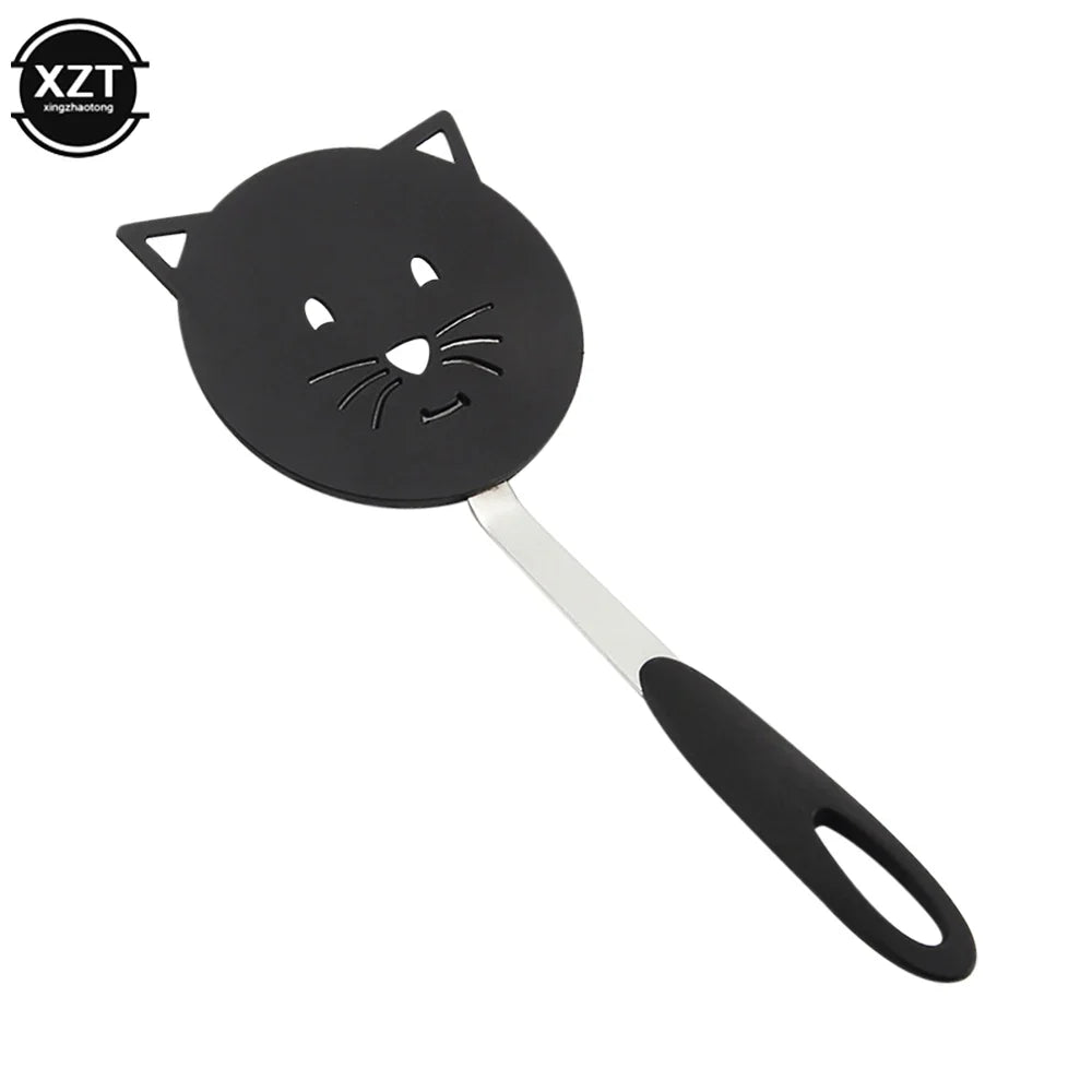 Cartoon Cat Nylon Spatula – Non-Stick Safe Cooking Turner