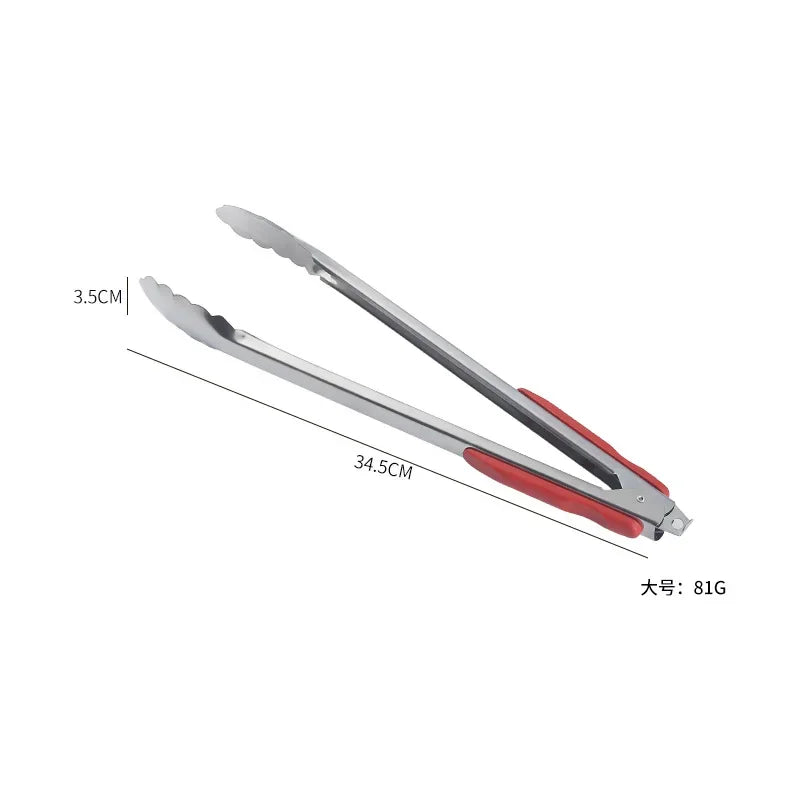 Stainless Steel Food Tongs – BBQ & Kitchen Cooking Clip