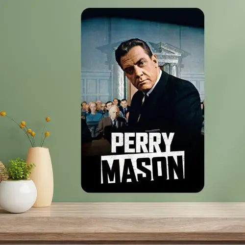 Perry Mason Classic TV Show Metal Poster Sign | Retro Wall Art