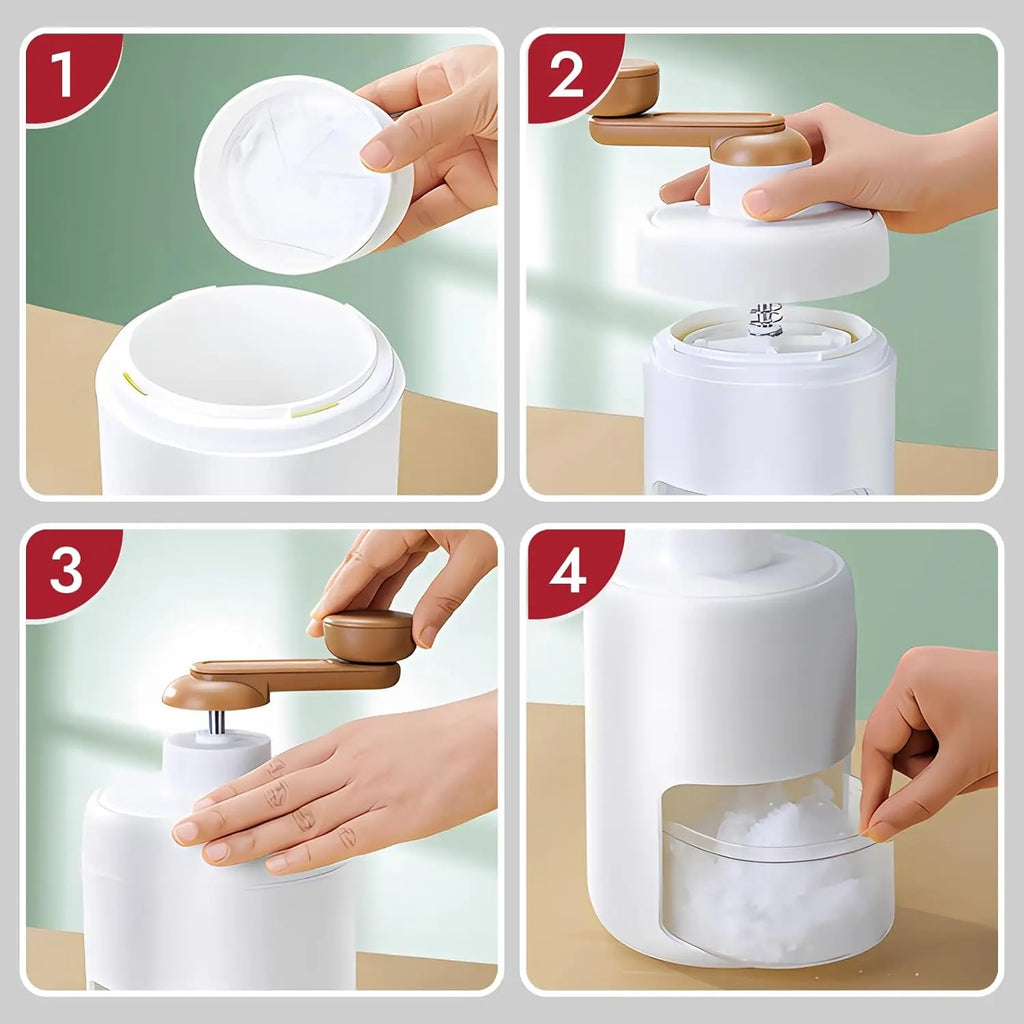 Hand Crank Shaved Ice Maker – Snow Cone & Slushy Machine