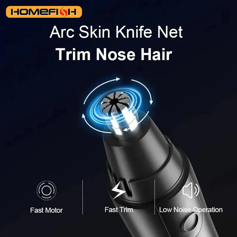 Electric Nose & Ear Hair Trimmer – Eyebrow & Neck Grooming Kit