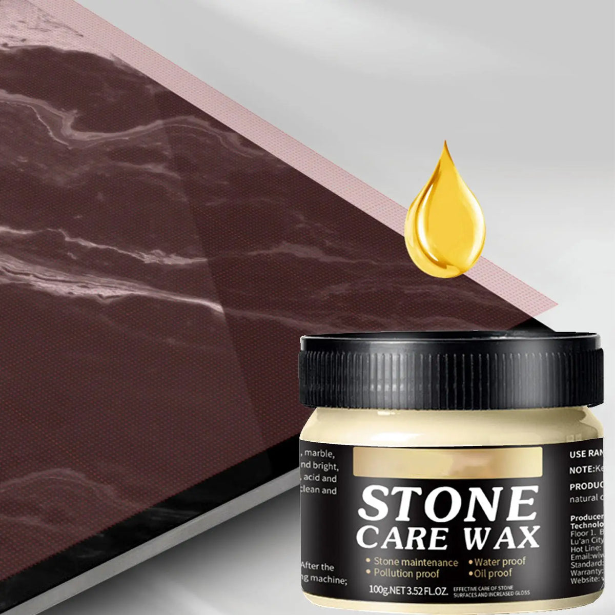 Marble & Granite Stone Polishing Wax – Shine Restorer 100g