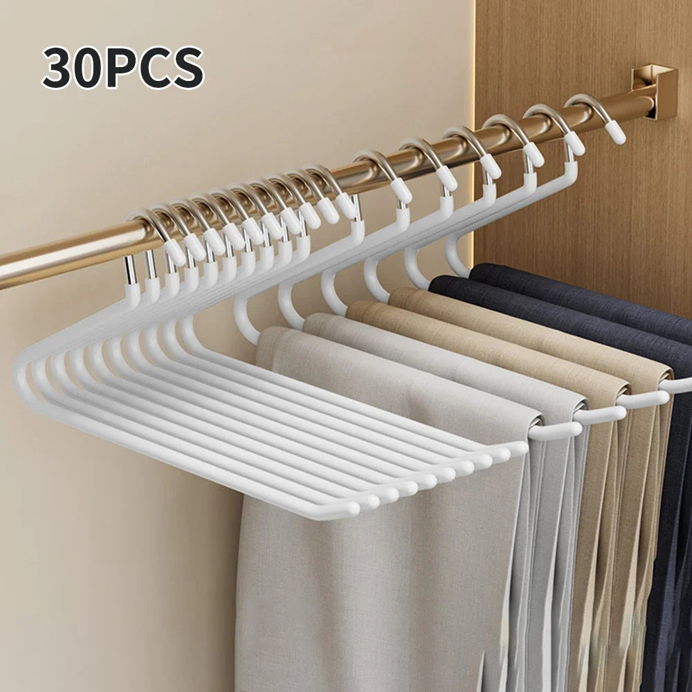 30-Pack Goose-Shaped Anti-Slip Pants Hangers & Wardrobe Clips