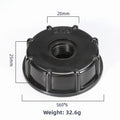 IBC Tank Adapter S60x6 Female Thread to 1/2", 3/4" or 1" Fitting