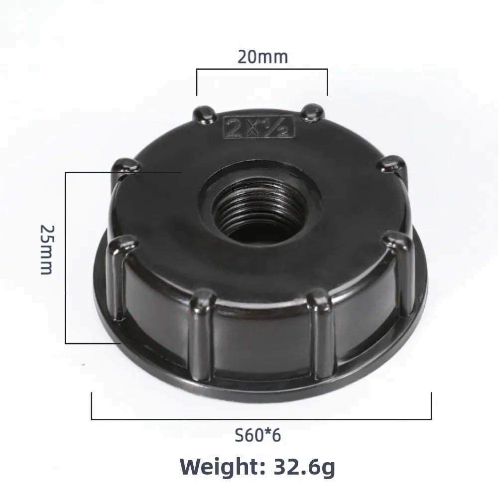IBC Tank Adapter S60x6 Female Thread to 1/2", 3/4" or 1" Fitting