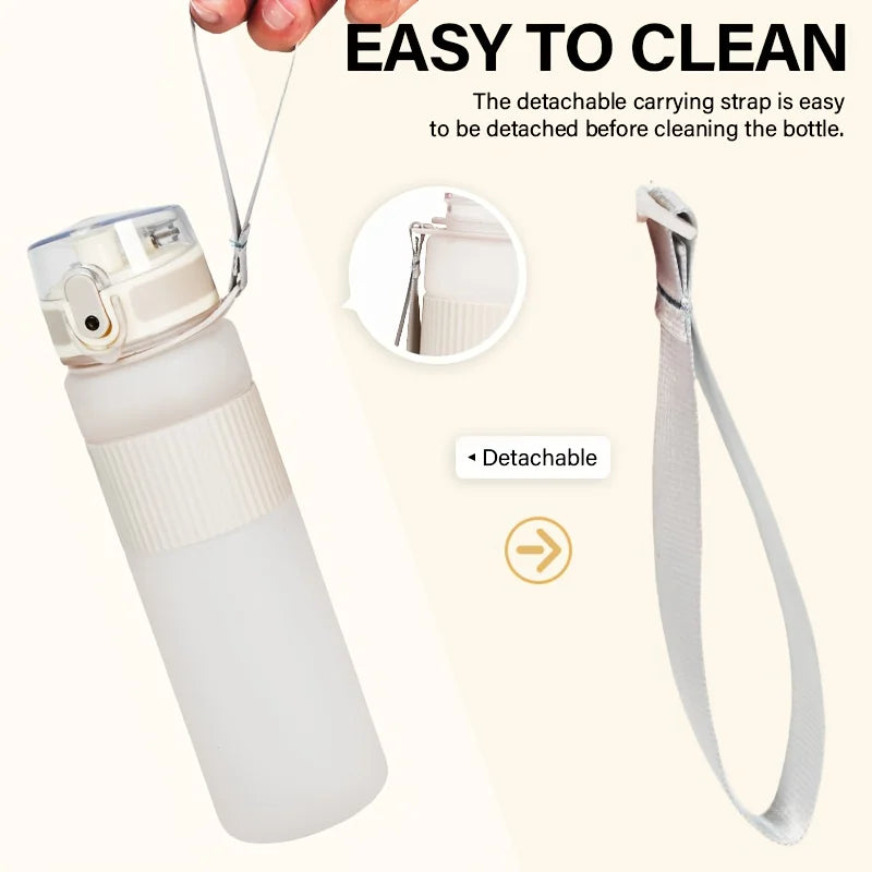 BPA-Free Plastic Water Bottle Lid Strap Hiking Fitness Casual Use